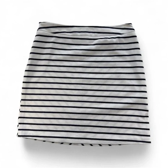 Cynthia Rowley Striped Pencil Skirt White & Navy Size 8 - Picture 2 of 6
